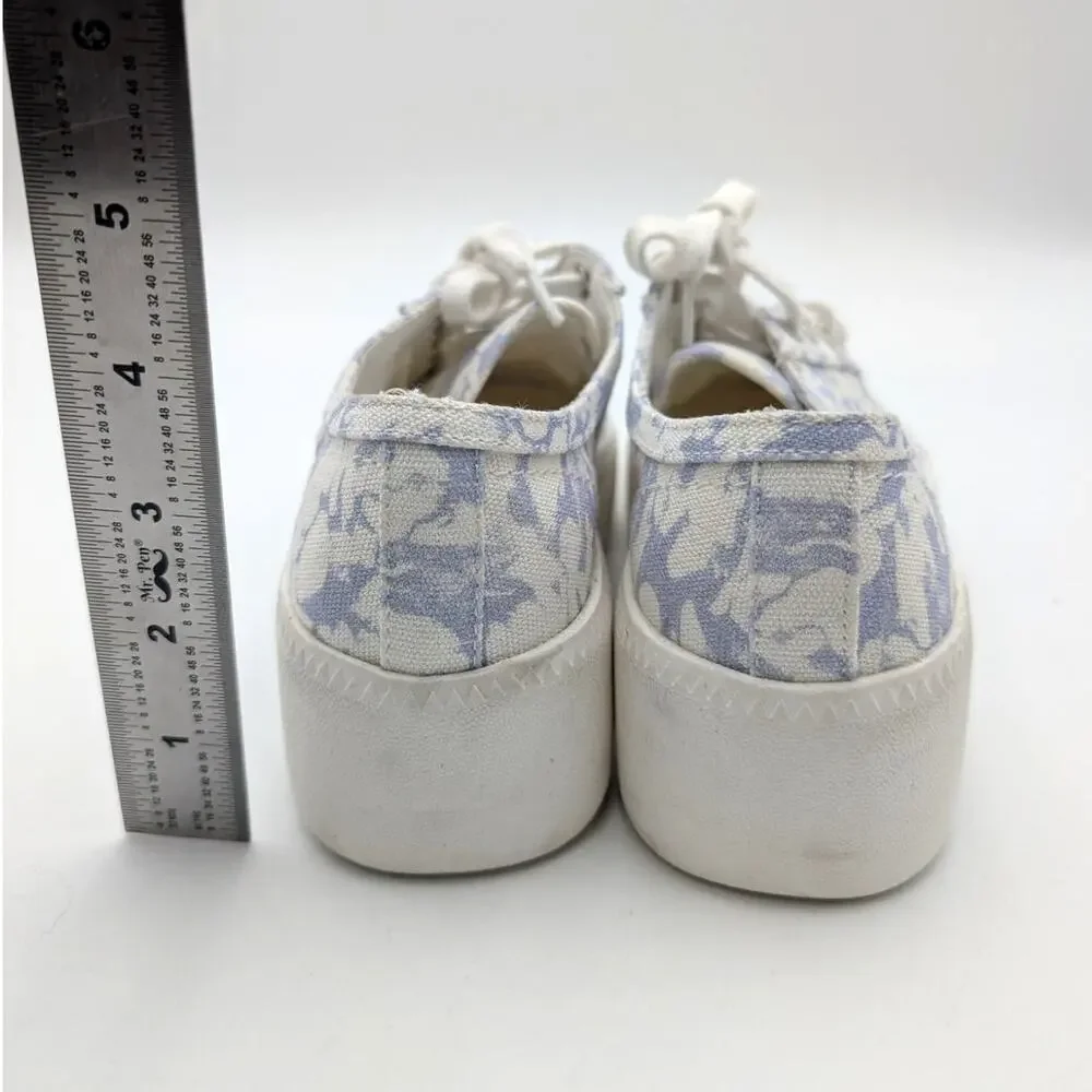 Open Edit Edlandyn Platform Sneakers Women's Blue Marble Size US6.5M EU36.5